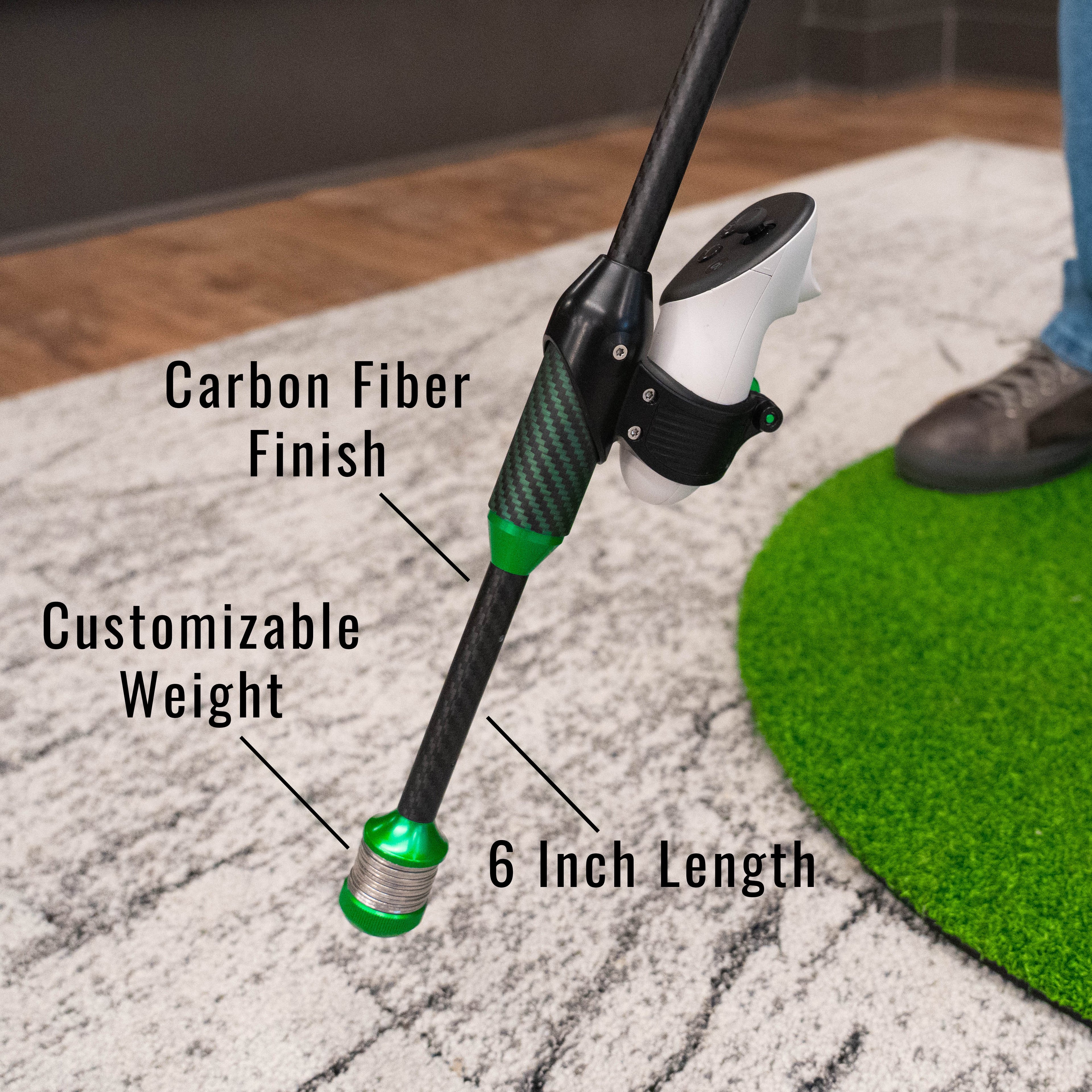 DriVR Elite - Adjustable VR Weighted Golf Club Handle Accessory - Compatible with Quest 2, 3/3s, and Pro