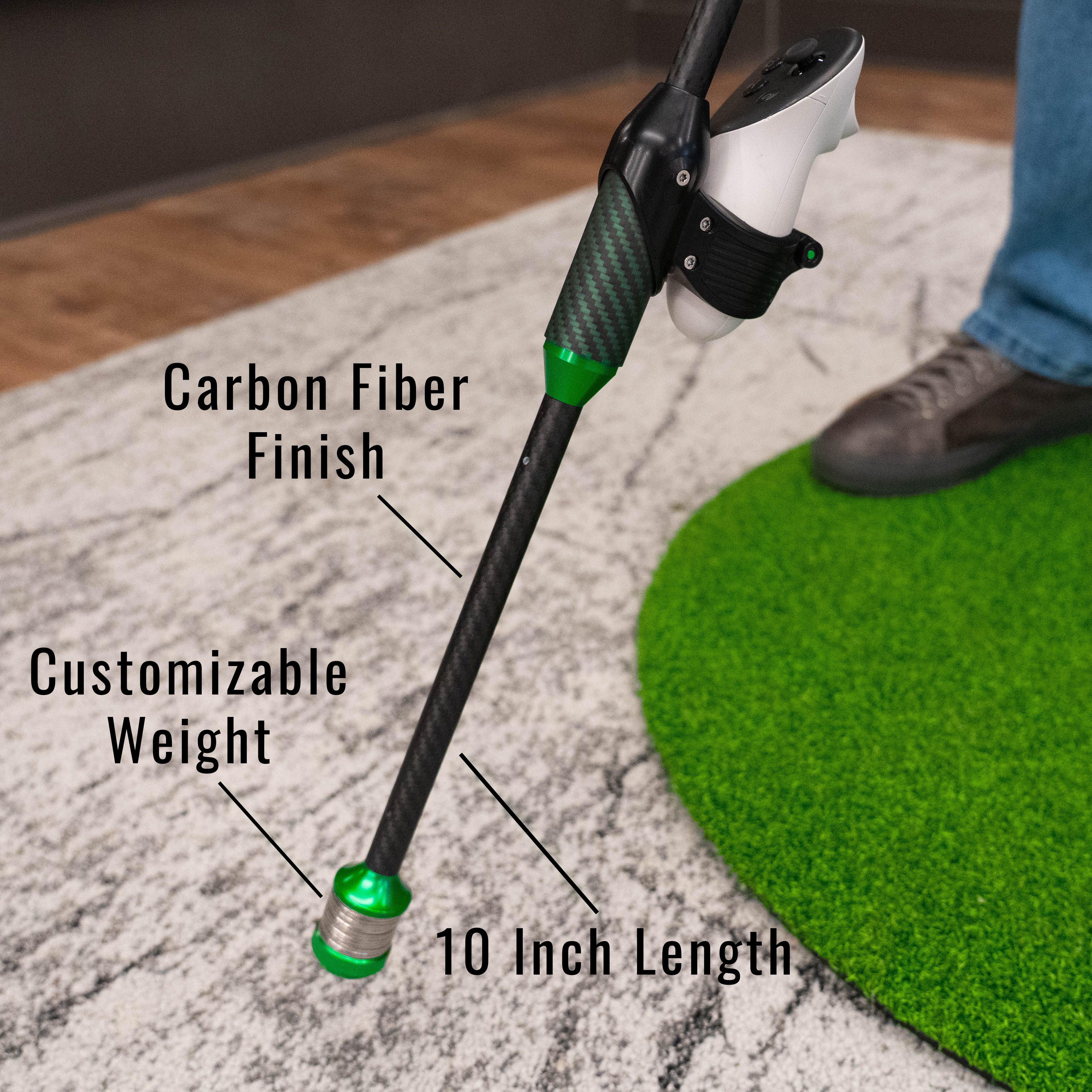 DriVR Elite Chrome - Stepped Steel Weighted Golf Club  - Compatible with Quest 2, 3/3s, and Pro