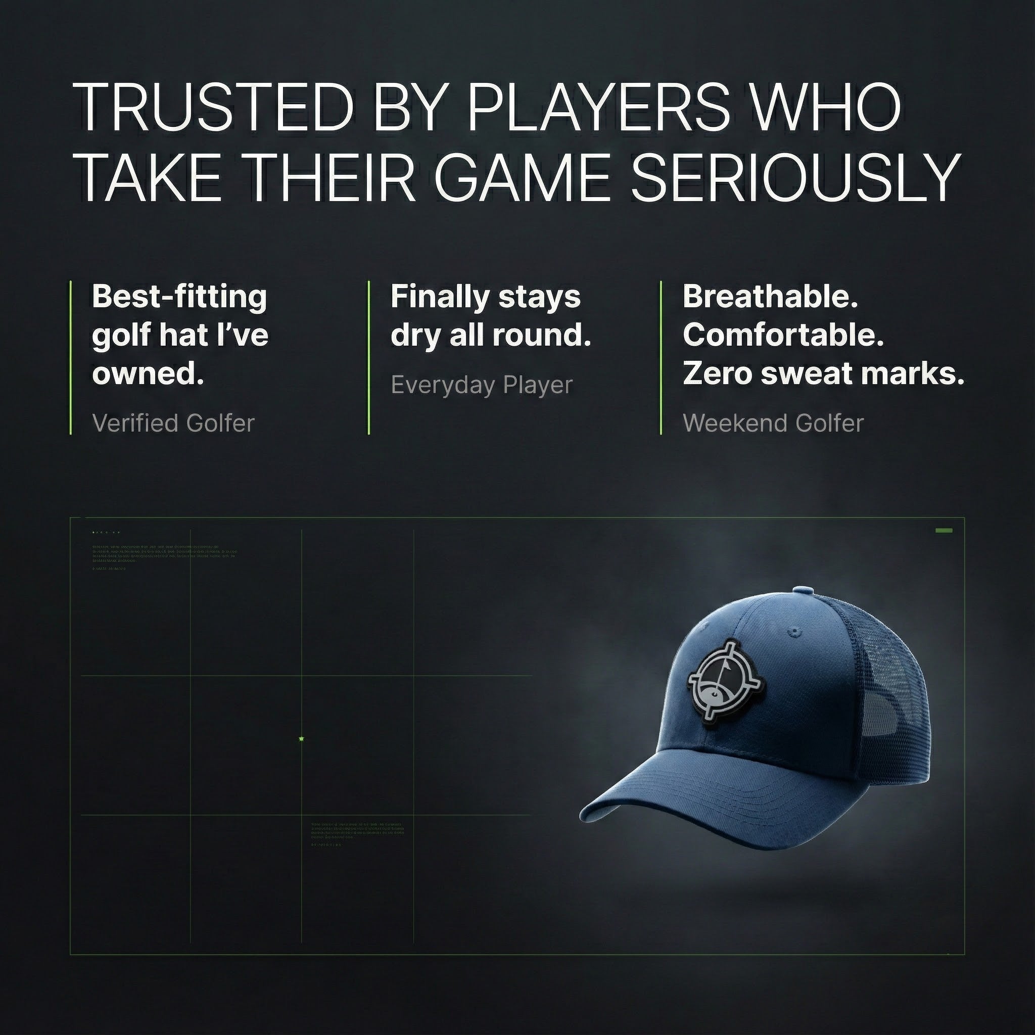 Aiming Fluid Golf Performance Hat (TourDry™ System)