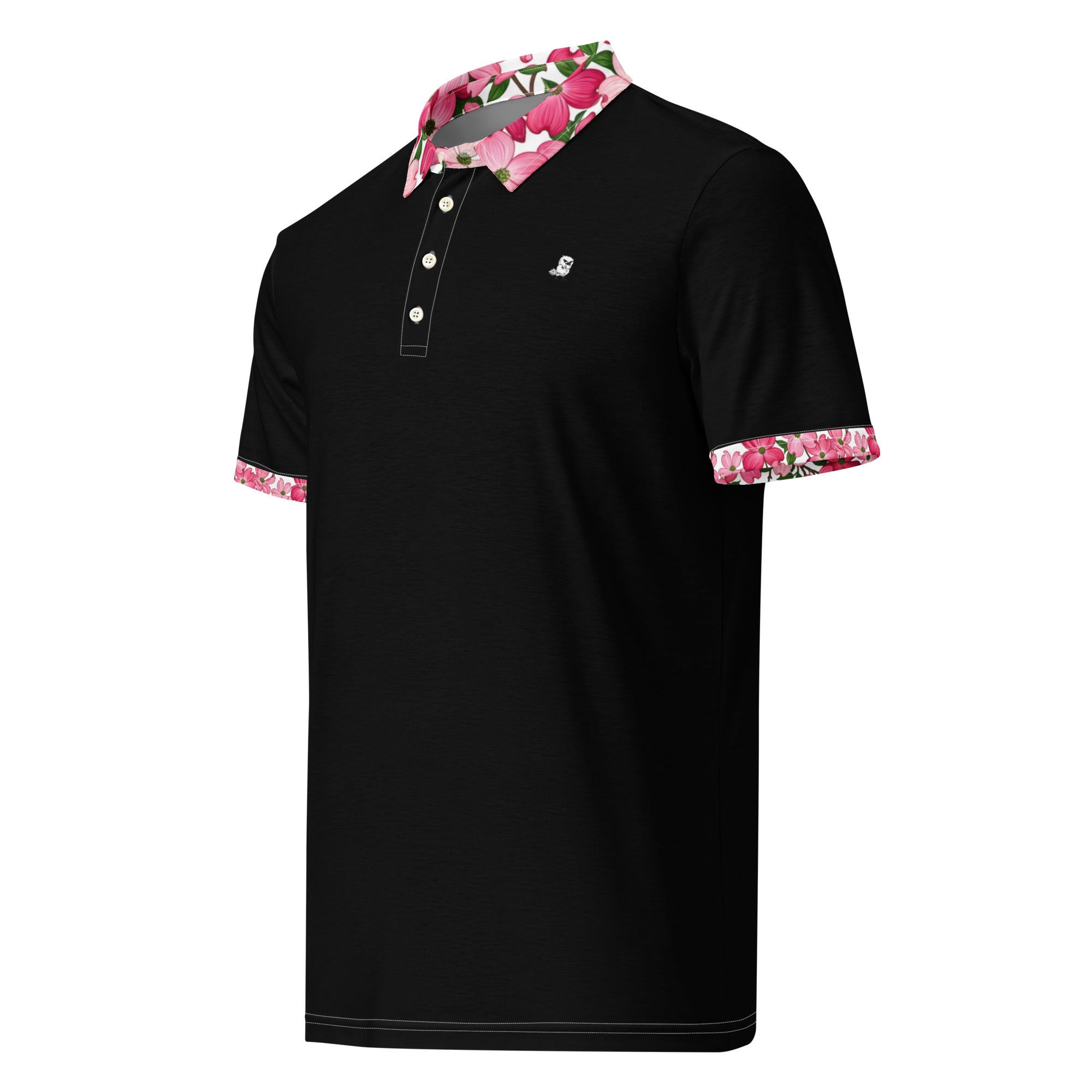 Limited Edition: Pink Dogwood (black)| Polo Shirt (slim fit)